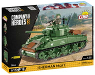 Sherman M4 A1 tank - Company of Heroes 3 - COBI 3044 - 615 Bricks