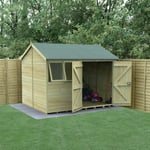 Forest Garden Timberdale Double Door Reverse Apex Shed - 10 x 8ft