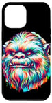 Coque pour iPhone 13 Pro Max Cool Yeti Graphic Spirit, illustration d'animaux, art tie-dye