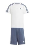 Boys, adidas Sportswear Kids Essentials Youth/Baby Jogger - White/Blue, White, Size 4-5 Years