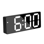 Alarm TSV Horloge Miroir à Affichage LED numérique avec température, répétition, Calendrier réglable, Port USB veilleuse
