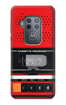 Red Cassette Recorder Graphic Case Cover For Motorola Moto One Zoom, Moto One Pro