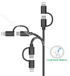 For iPHONE iPad iPod SAMSUNG 2in1 MICRO USB LIGHTNING SYNC DATA CHARGE CABLE