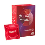 Durex Préservatifs Feeling Extra - 20 Préservatifs Fins et Extra Lubifiés 20 pc(s) préservatif(s)