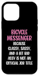 Coque pour iPhone 12 mini Messager de vélo amusant pour femme