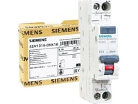 Jordfelsbrytare 2P B 16A 0,03A Ac Typ 6Ka 30Ma 400V Sentron 5Sv1316-0Kk16