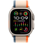 Apple Ultra 2 GPS + Cellular 49mm Titanium Orange/Beige Trail Loop MRF23 - Herre - 49 mm - Smartklokke - Digitalt/Smartwatch - Gorilla Glas