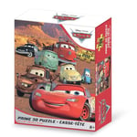 Grandi Giochi- Saetta McQueen Puzzle lenticulaire Horizontal Cars Disney avec 200 pièces incluses et Emballage avec Effet 3D-PUC0000, PUC00000