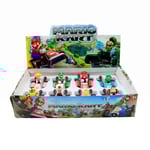 Super Mario Bros Toy Set Mario Kart Leksaker Spel Figur Bil Racing Cartoon Karts Modell Ornament