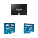 Samsung SSD 870 EVO, 1 TB, Form Factor 2.5&rdquo EVO Select 256GB microSDXC UHS-I U3 130MB/s Full HD EVO Select 512GB microSDXC UHS-I U3 130MB/s Full HD