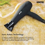 Geepas PRO-STYLE Professional Hair Dryer Ionic & Cool Shot Action 2200W Powerful