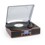 Turntable Record Player Vinyl Retro DAB+ FM Radio Stereo Speaker 3 W RMS Brown