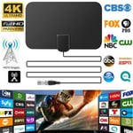 2000Miles TV Antenna Aerial Indoor HD Digital Signal Amplified Freeview 4K 1080P