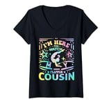 Womens I'm Here to Watch My Flippin Cousin V-Neck T-Shirt