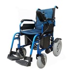 Home Accessories Elderly Disabled Wheelchair Lightweight Folding Electric Aluminum Frame Smart Joystick Safe and Easy to Operate Blue