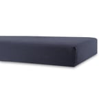 Lakan til barnevogn - 36x98 cm - mörkeblått formsytt lakan - 100% bomull - formsytt lakan til barnevognsmadras