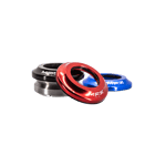 Integrated HIC headset  black with blue and red Top Cap