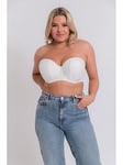 Curvy Kate Luxe Multiway Strapless Moulded Bra - Pearl Ivory, Off White, Size 32J, Women