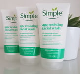 3 x Simple Age Resisting Facial Wash 150ml