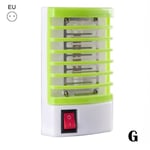 Led Socket Electric Mosquito Killer Lights Fly Bug Night Insect G Green Eu Plug