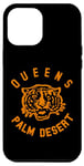 Coque pour iPhone 15 Plus Reines officielles de l'âge de pierre Tiger Palm Desert