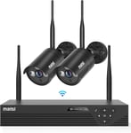 maisi Wireless CCTV Camera Systems, 4 Channel NVR Recorder, 2X 2MP Outdoor Secur