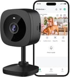 aidowocam 2023 Upgraded 2K WiFi Camera, Indoor Home Security Cameras Black 
