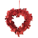 HG Love Heart Madder Wreath Valentine Decorations Window Wall Door Hanging