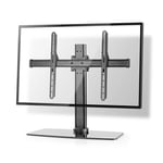Nedis Full Motion TV Stand | 32 - 65 " | Maximum skjerm vekt: 45 kg | Tiltbar | Roterbar | Justerbare forhåndsfikserte høyder | Glass / Stål | Sort