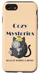 iPhone SE (2020) / 7 / 8 Cozy Mysteries Because Murder is Wrong | Cute Black Cat Case
