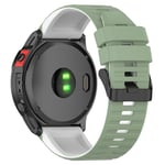 Garmin Fenix 7 Pro Tofarget Klokkebånd - Grønn og hvit