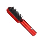 Electric Hair Brush USB Charging Safe Small Hair Straightening Curling Comb REL