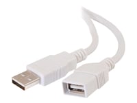 C2g 3.3Ft Usb Extension Cable - Usb A To Usb A Extension Cable - Usb 2.0 - White - M/F - Usb-Kabel - Usb (Hane) Till Usb (Hona) - 0.9 M