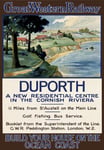 TT74 Vintage Duporth Cornwall Cornish Riviera GWR Great Western Railway Travel Re-Print - A3 (432 x 305mm) 16.5" x 11.7"