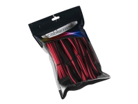 CableMod PRO Series ModMesh - Skjøteledningskabelsett - formstøpt - svart, rød