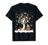 Guinea Pig Christmas On Winter Tree Goat Lover Pajamas T-Shirt
