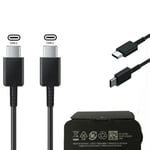 Genuine Samsung Fast Charger Data Cable for S20 S21 S22 Note 20 Z Flip - Black