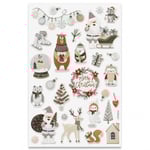 Hobby and Crafting Fun Stickers Puffy - Julmotiv II 14x21 cm