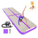 Air Tracks 3/4/5/6/7/8/9/10/11/12m Inflatable Gymnastics Tumbling Mat with Electric Air Pump for Cheerleading/Practice Gymnastics/Water Floating/Park/Home Use (Color : B, Size : 11000mm)