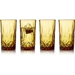 Lyngby Glas Sorrento Highball 38 cl 4-pack Amber