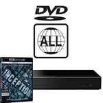 Panasonic Blu-ray Player DP-UB450EB-K MultiRegion for DVD inc Inception 4K UHD