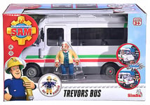 Simba 109251073 - Fireman Sam - Sam Trevors Bus with Figure - New