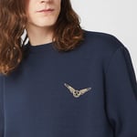 Sweat-shirt Unisexe Harry Potter Golden Snitch Brodé - Bleu Marine - XL