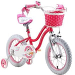 Royalbaby star-girl girl’s kids children bike in colour rose, in size 12” with stabiliser