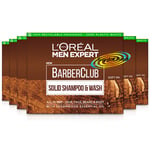 6x Loreal Men Expert Barber Club Solid Shampoo & Wash Soap  Bar 80g Plastic Free