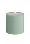 Unique LED Blockljus Sage Green 10x10 cm