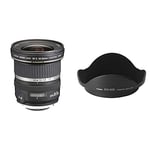 Canon EF-S 10-22 mm f/3.5-4.5 USM Lens, Black & 7276A001AA EW-83E Lens Hood For EF-S 10-22mm f/3.5-4.5 USM, EF 16-35mm f/2.8 L U, EF 17-40mm f/4.0 L USM - Black