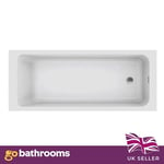 Apex Super Strong Acrylic Bath Single Ended Shower Bath Deep Soak 1600mm