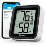 Termometer Hygrometer Bluetooth Digital Temperatur Fuktighet Monitor för Hem, Trådlös Temperatur Fuktighetssensor för Växthus, Källare,