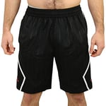 Nike M J JM Diamond Striped Short Sport Shorts - Black/Black/Black/Infrared 23, XXX-Large